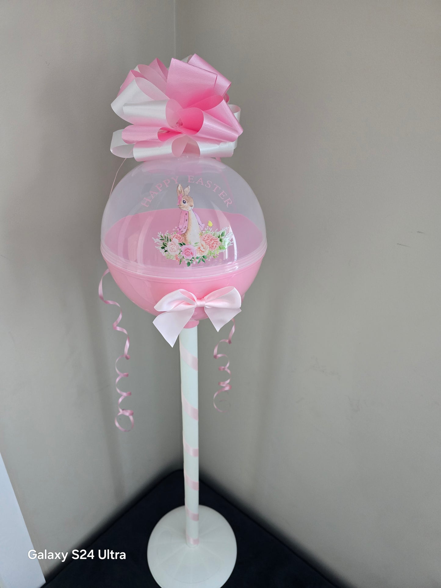 PINK FLOWER BUNNY LOLLY POP