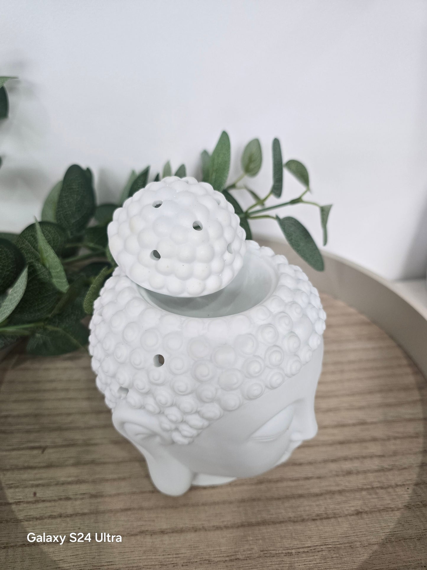 WHITE BUDDHA HEAD BURNER