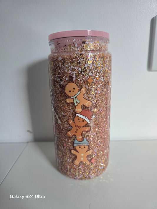 CHRISTMAS GINGERBREAD SNOWGLOBE ACRYLIC CUP