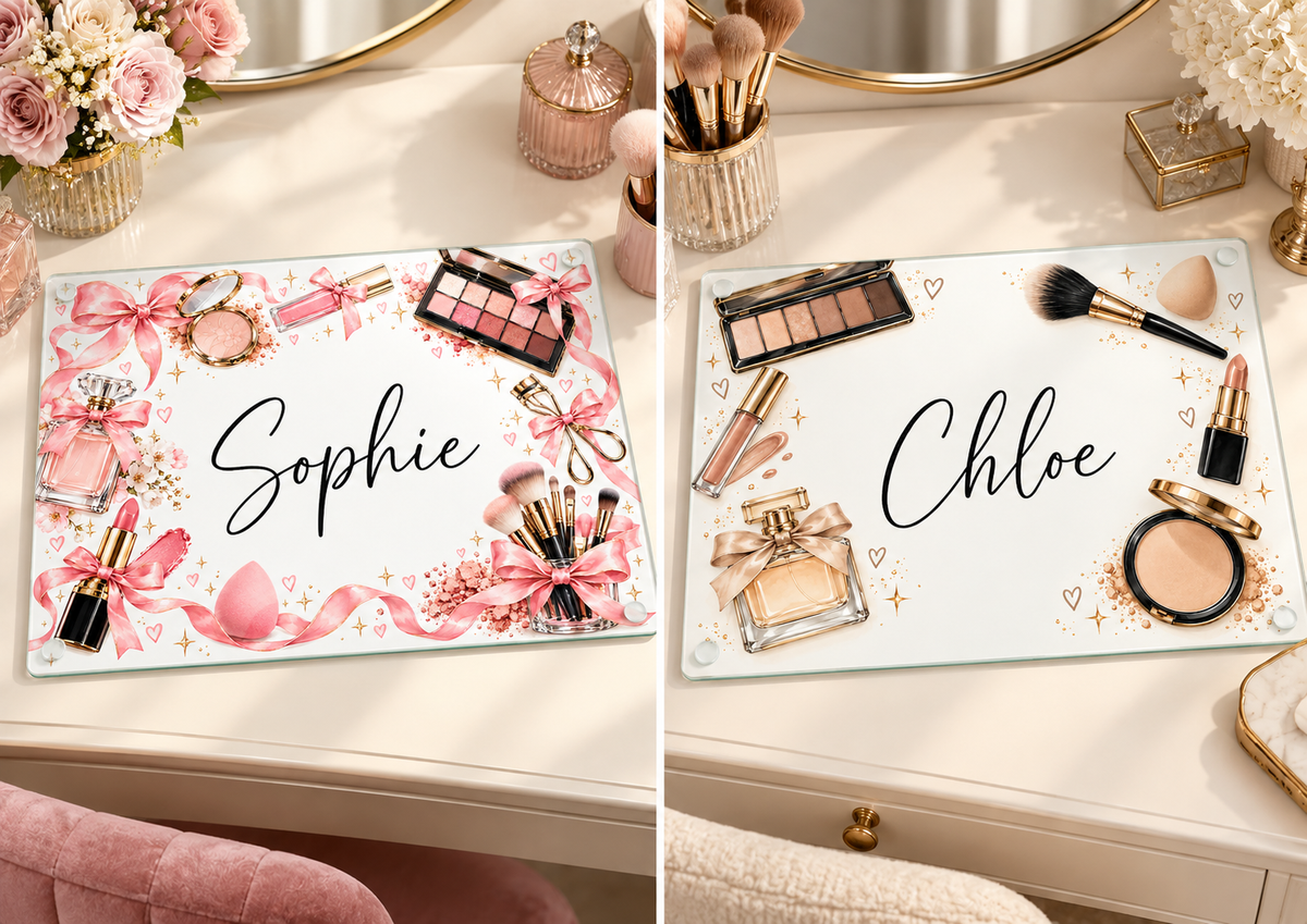 Personalised Glass Makeup Board – A4