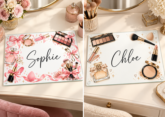 Personalised Glass Makeup Board – A4