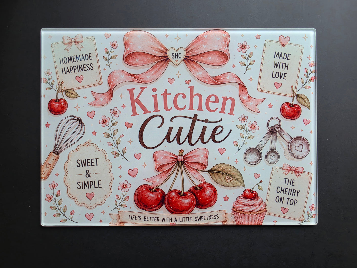 Kitchen Cutie Glass Chopping Board – A4