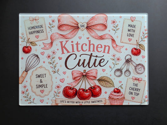 Kitchen Cutie Glass Chopping Board – A4
