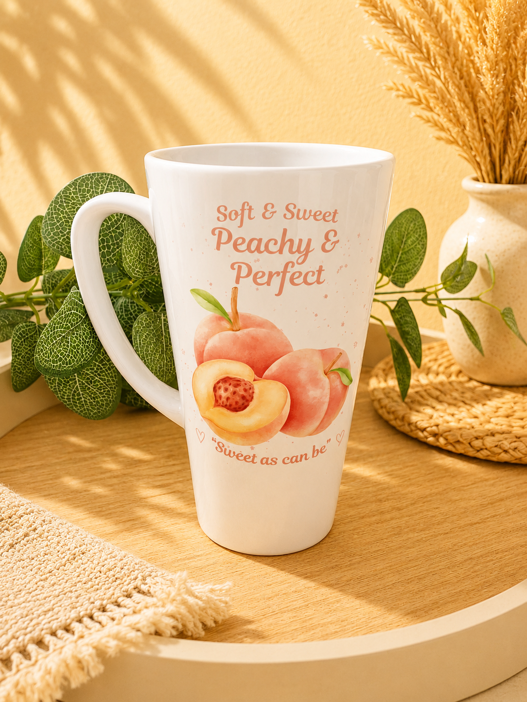 Peachy & Perfect Latte Mug 🍑
