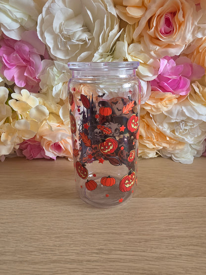 Betty pumpkin  acrylic cup with straw & lid