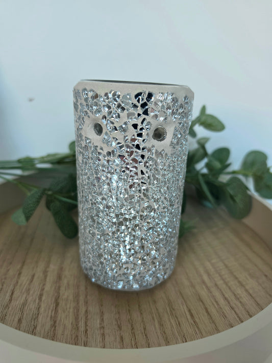SILVER PILLAR CRACKLE BURNER