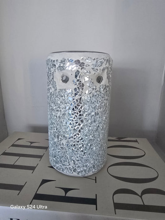 SILVER PILLAR CRACKLE BURNER