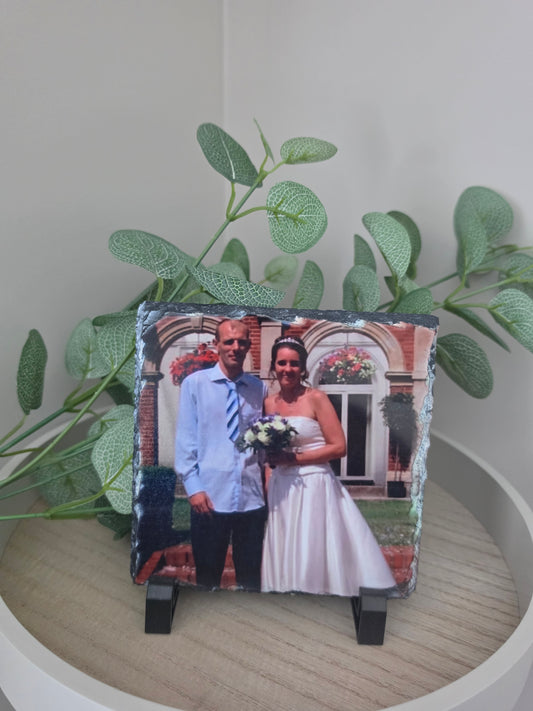 Personalised Photo Slate – Wedding, Memorial & Keepsake Gift