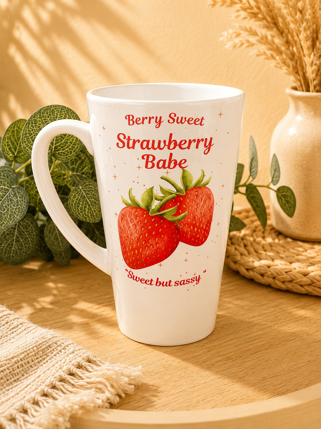 🍓 Strawberry Babe Latte Mug 🍓