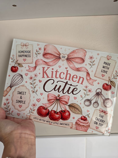 Kitchen Cutie Glass Chopping Board – A4