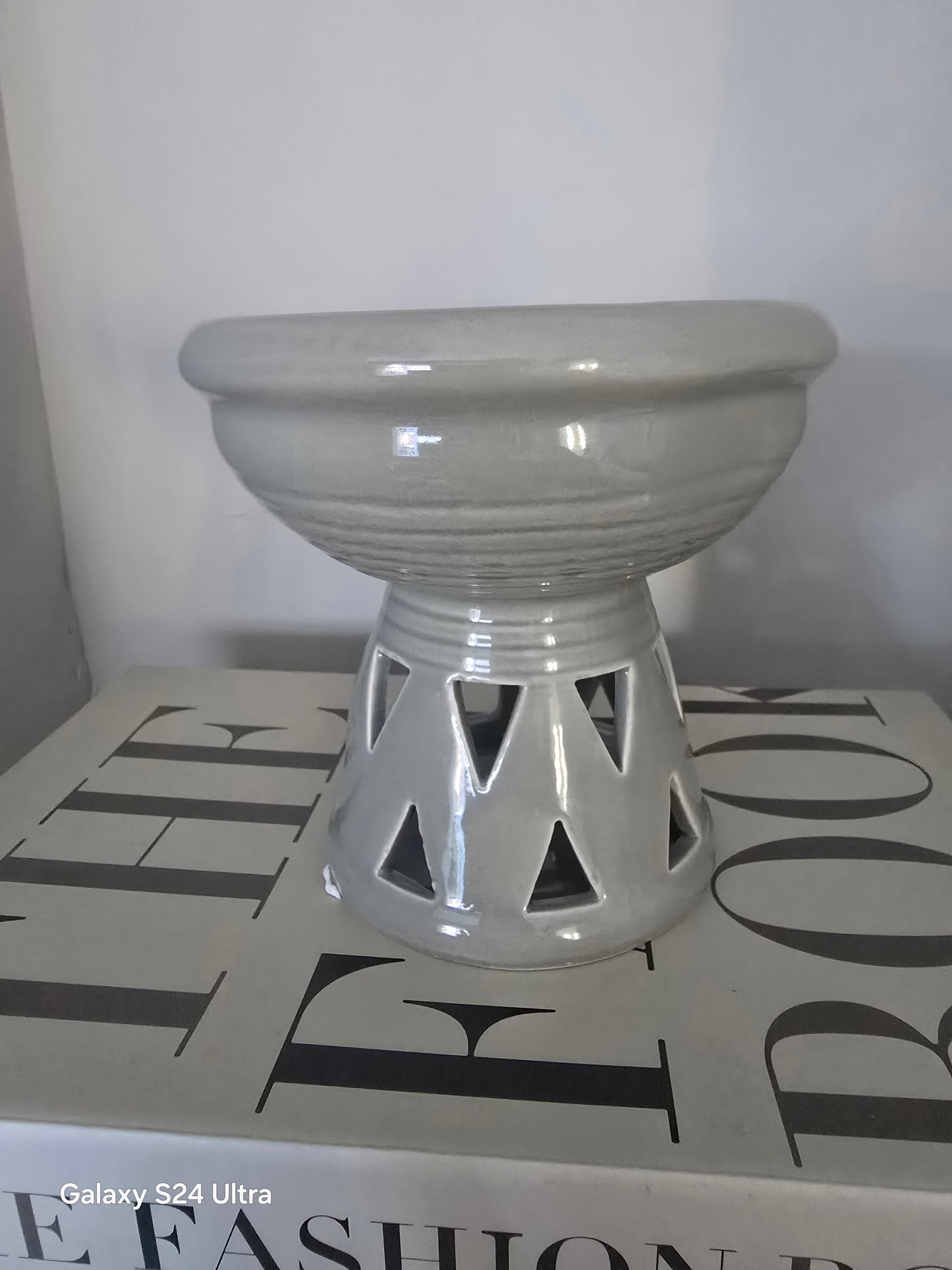 GREY DEEP DISH BURNER