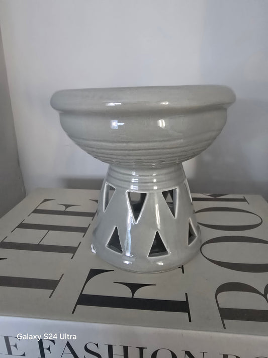 GREY DEEP DISH BURNER