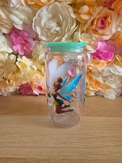 Tink  acrylic cup with straw & lid