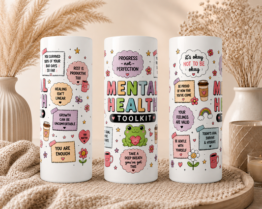Mental Health Toolkit Tumbler 💖