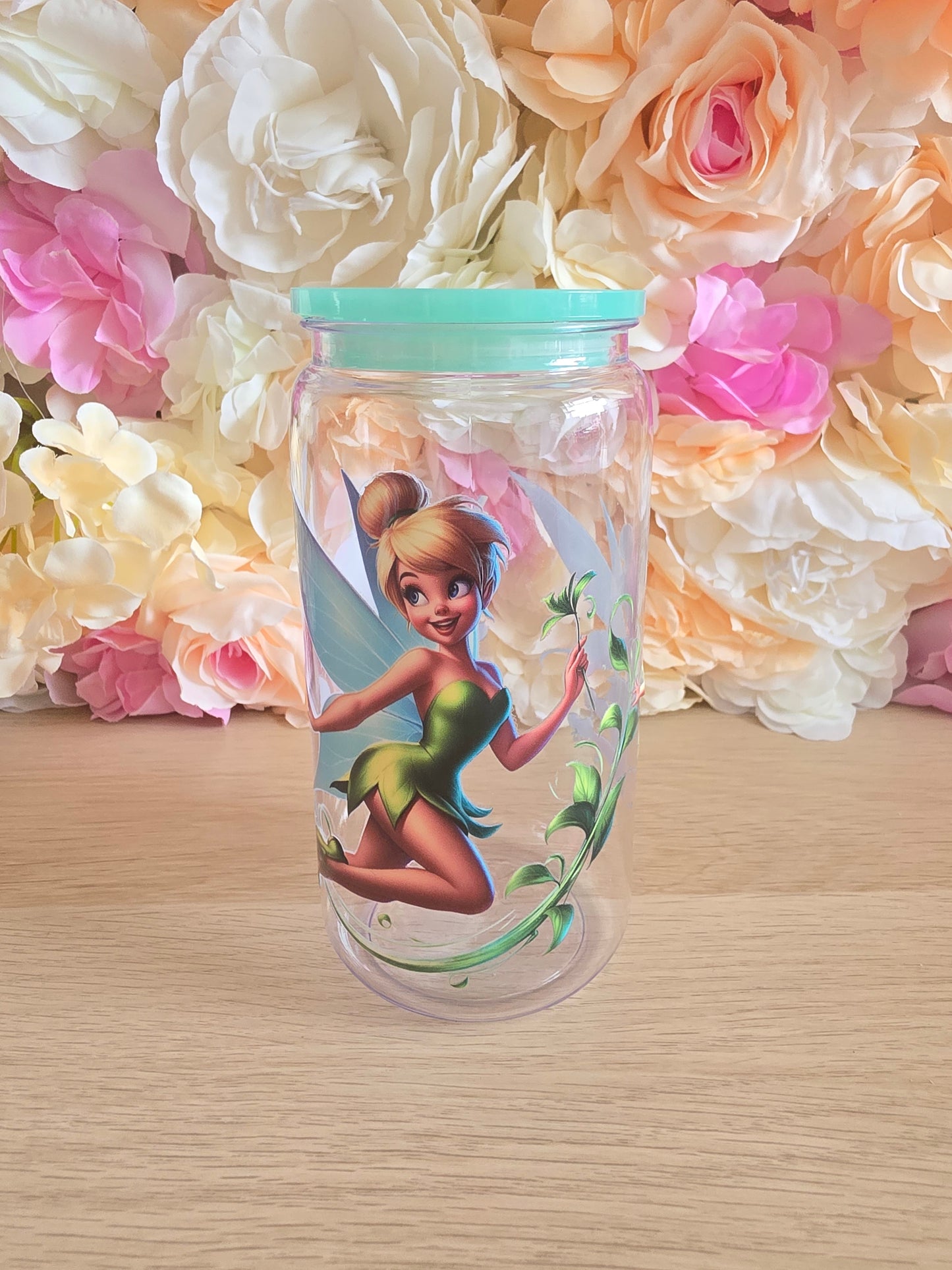 Tink  acrylic cup with straw & lid