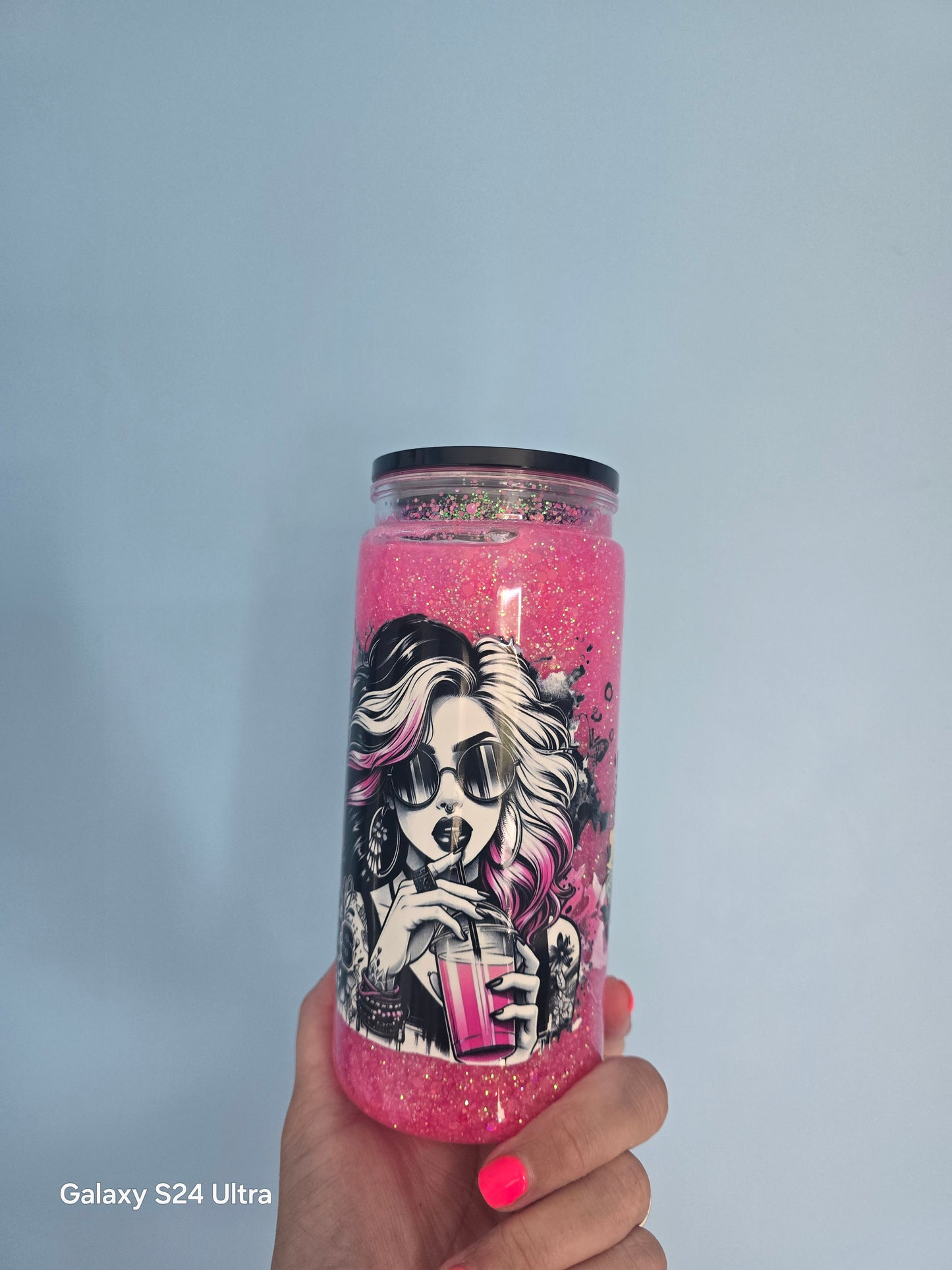 DRINK UP BITCHES SNOWGLOBE ACRYLIC CUP