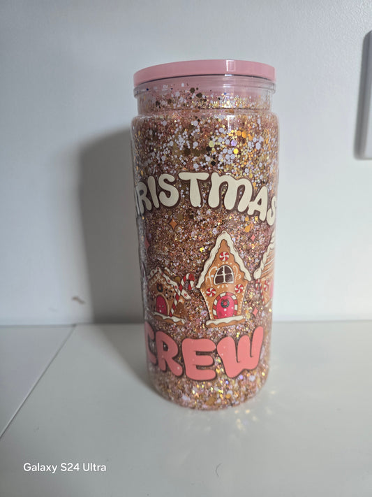 CHRISTMAS GINGERBREAD SNOWGLOBE ACRYLIC CUP