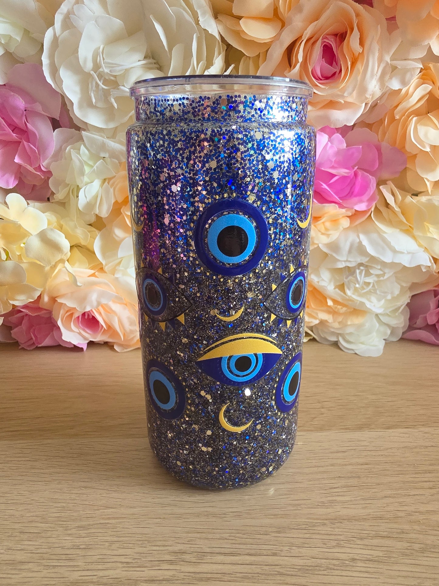 EVIL EYE SNOWGLOBE ACRYLIC CUP