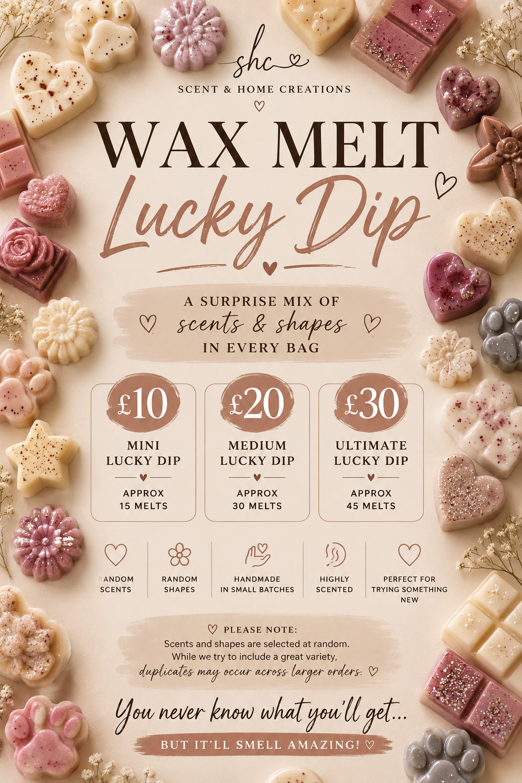 Wax melt luck dip
