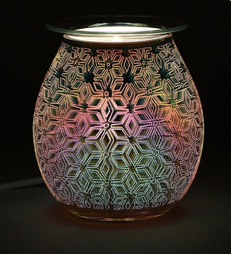 3D GEOMETRIC FLOWER   LIGHT UP ELECTRIC BURNER