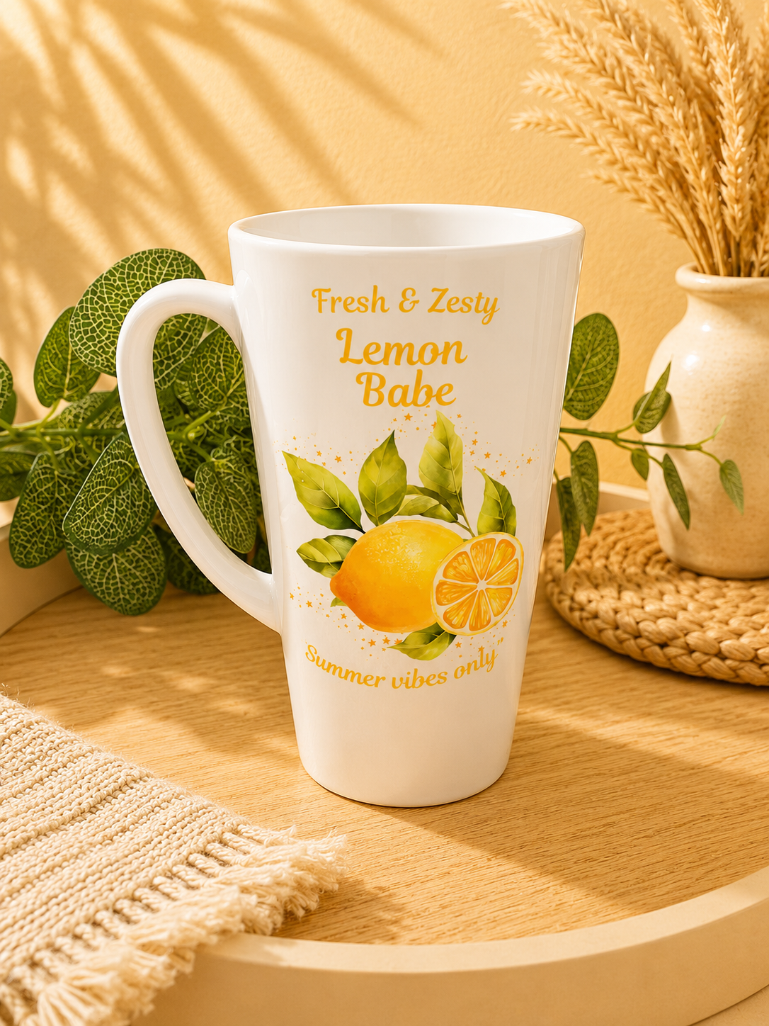 Fresh & Zesty Lemon Babe Latte Mug 🍋